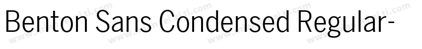 Benton Sans Condensed Regular字体转换